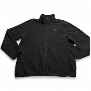 The North Face Black Sherpa Fleece Jacket Full Zip Mens XXL